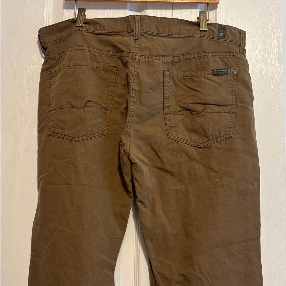 7 For All Mankind Men's Brown Chinos - Picture 4 of 5